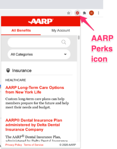 Beneficios de la Extensión AARP Perks para Navegadores